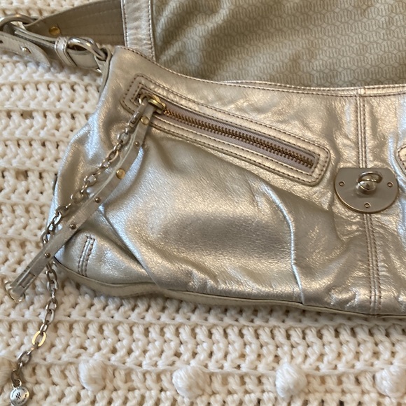 NWOT Hayden-Harnett Gold Genuine Leather Shoulder Bag - Picture 4 of 9